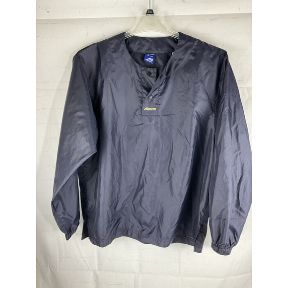 Mizuno Batting Practice Workout Pullover Men’s Medium 38-40 Blue Long Sleeve - Picture 1 of 3